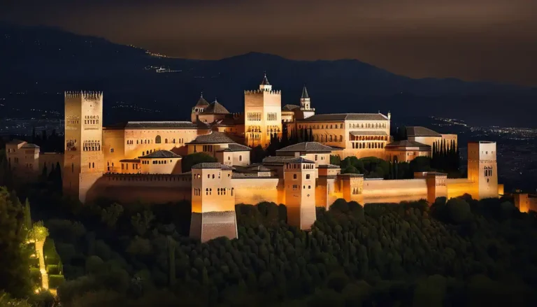 Alhambra Night Tour Attendance Revenue - illuminated Alhambra Palace at night