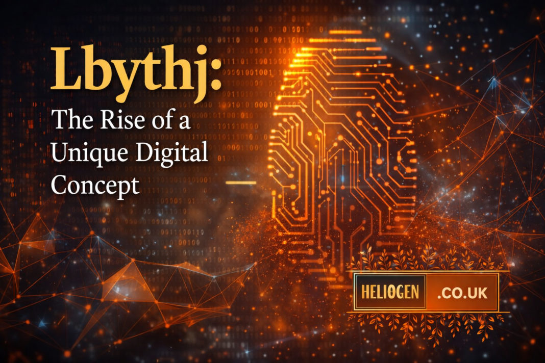 Lbythj digital concept with futuristic circuit design and glowing network