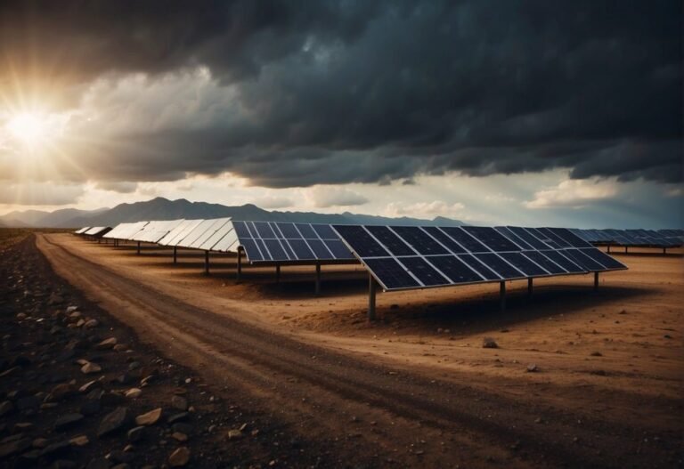 Solar thermal energy site highlighting challenges and opportunities in renewable power