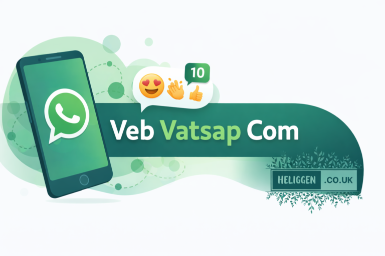 Veb Vatsap Com promotional graphic with smartphone and WhatsApp logo