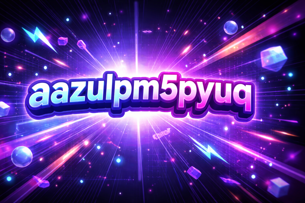 Aazulpm5pyuq glowing logo with vibrant neon digital effects