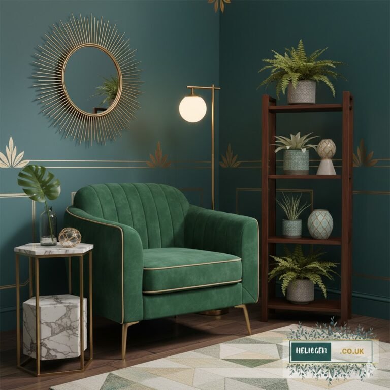 Decobry modern green armchair living room decor