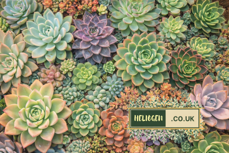 Colorful succulent plants arranged in a dense rosette pattern background.