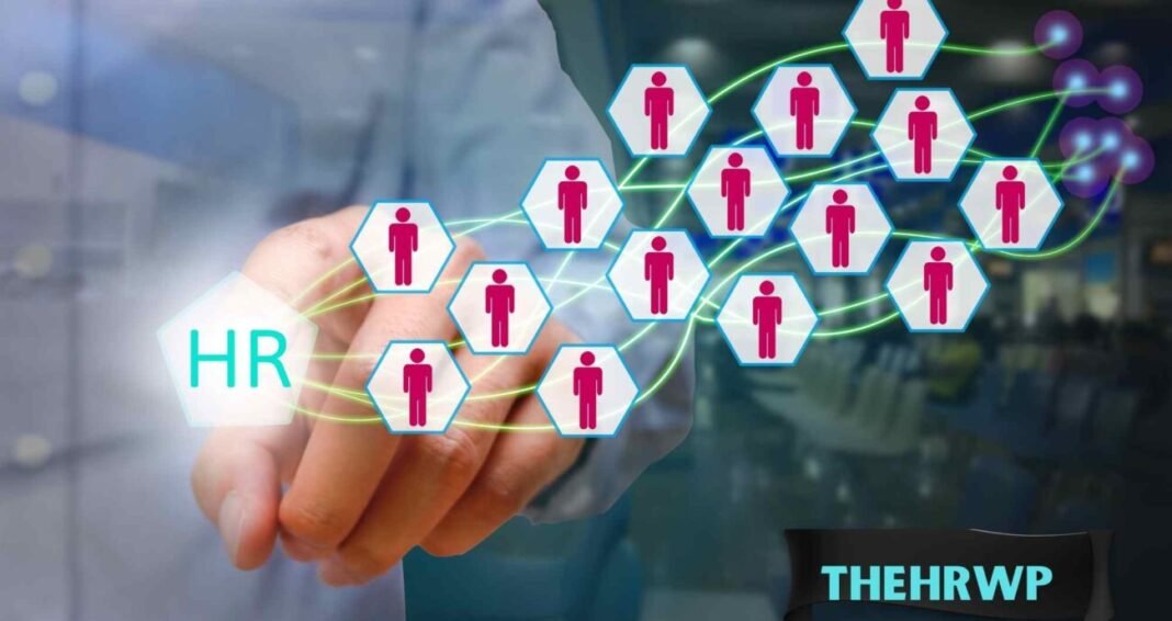 thehrwp HR network visualization showing connected employee icons