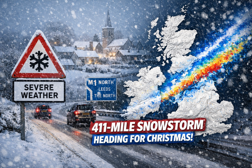 UK bracing for a 411-mile snowstorm ahead of Christmas with severe weather warning
