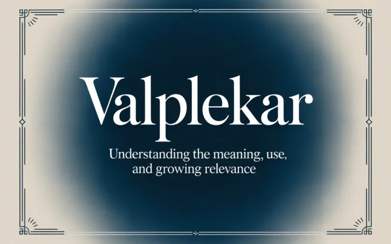 Valplekar title graphic with meaning and growing relevance text