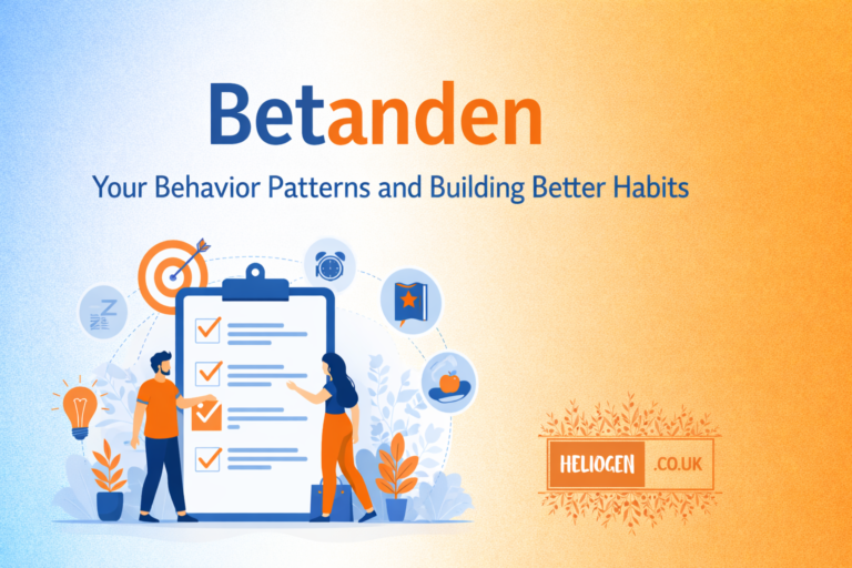 Betanden concept illustration showing behavior patterns and building better habits with checklist and goals.