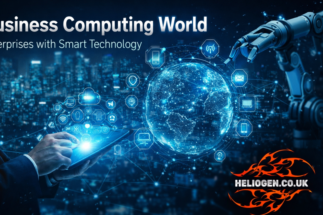 Business Computing World concept showing smart enterprise technology and digital transformation.