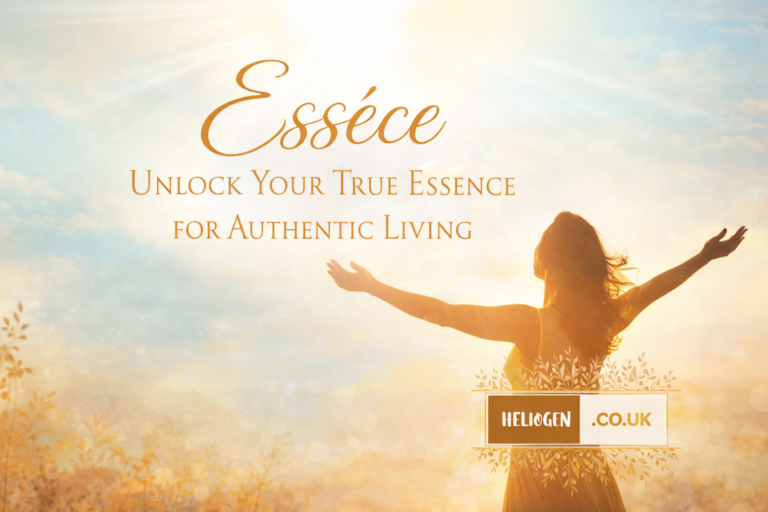 Esséce authentic living concept with woman embracing sunlight