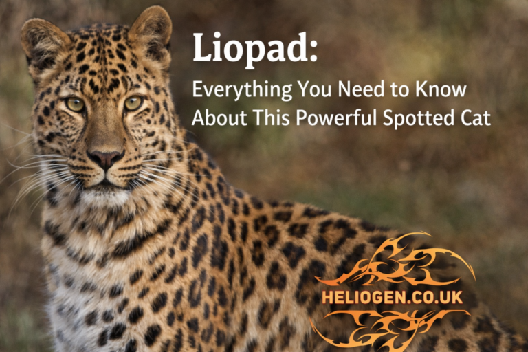 Liopad powerful spotted cat close-up with bold wildlife banner design