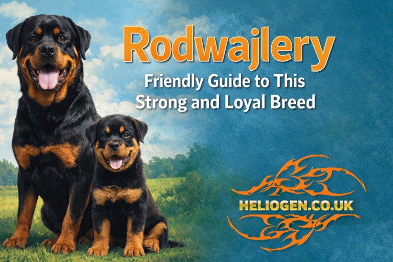 Rodwajlery adult and puppy in field showing strong loyal breed