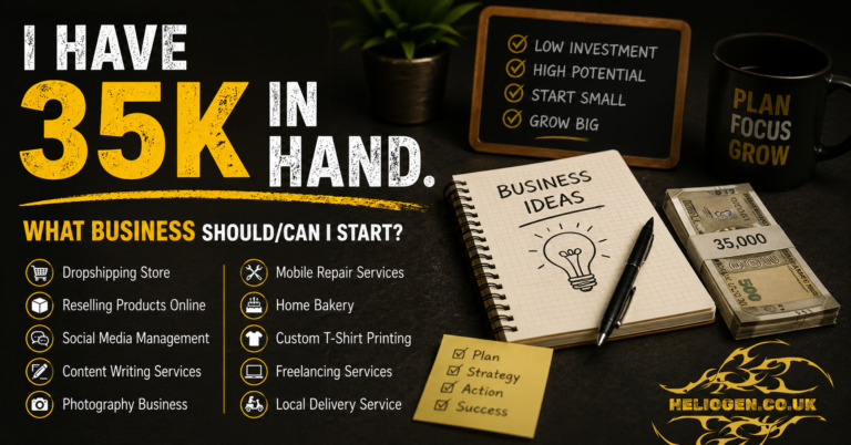 35k in hand business ideas banner with low-investment startup options
