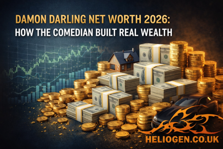 Damon Darling net worth 2026 graphic with money, gold coins, and wealth symbols