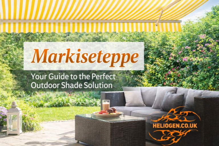 Markiseteppe outdoor awning providing stylish shade over modern patio seating